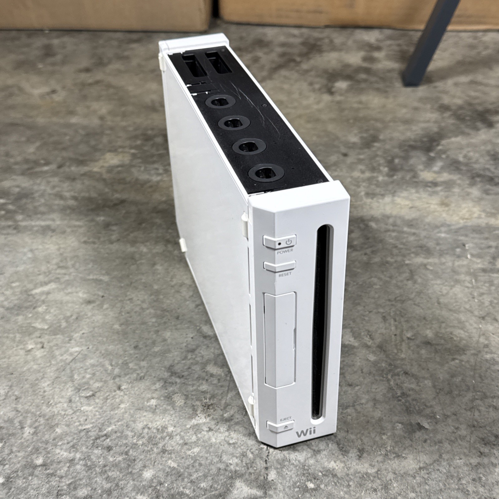 Nintendo Wii Backwards GameCube Compatible Console (RVL-001) + OEM Cables Tested