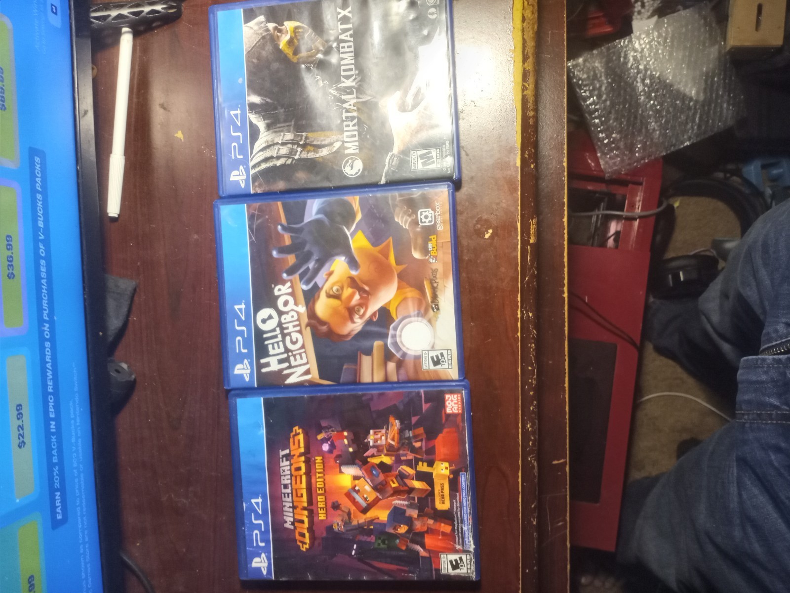 Sony PlayStation 4 Slim Original Black 1TB With 1 Controller And Three GAMES