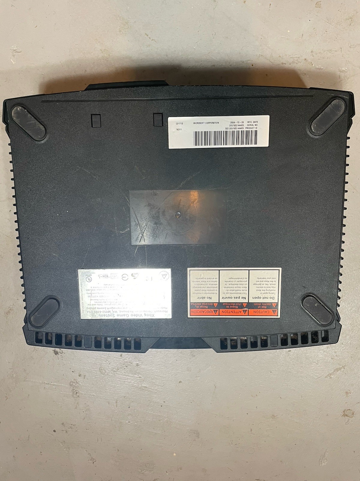 Microsoft Xbox Original Console Only 2004 Untested FOR PARTS AS IS FOR REPAIR