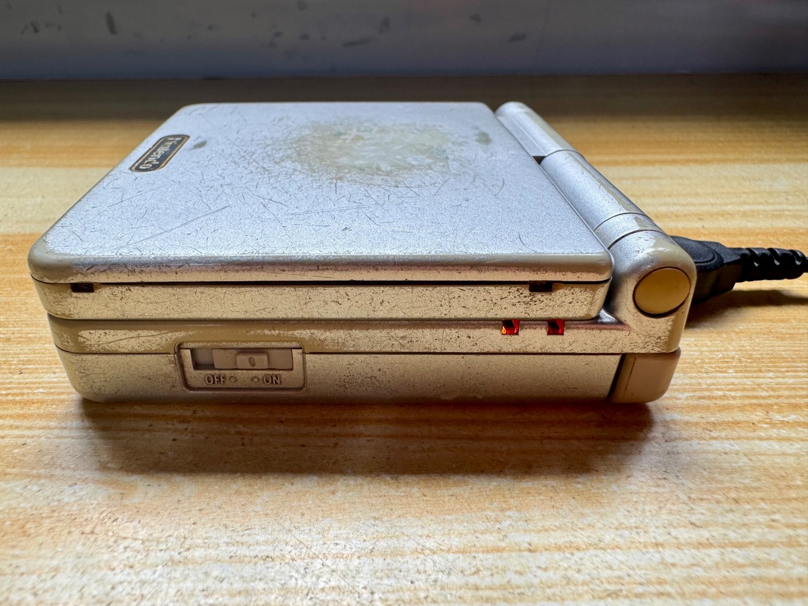 Nintendo Gameboy Advance SP AGS001 Ice Metallic Silver Handheld System Console