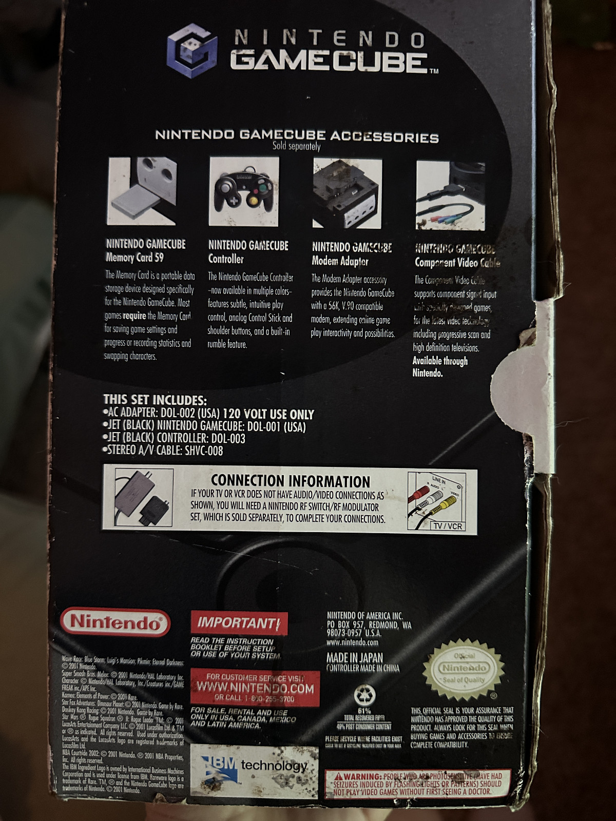 Nintendo DOLSKB GameCube 40 MB Jet Black Console