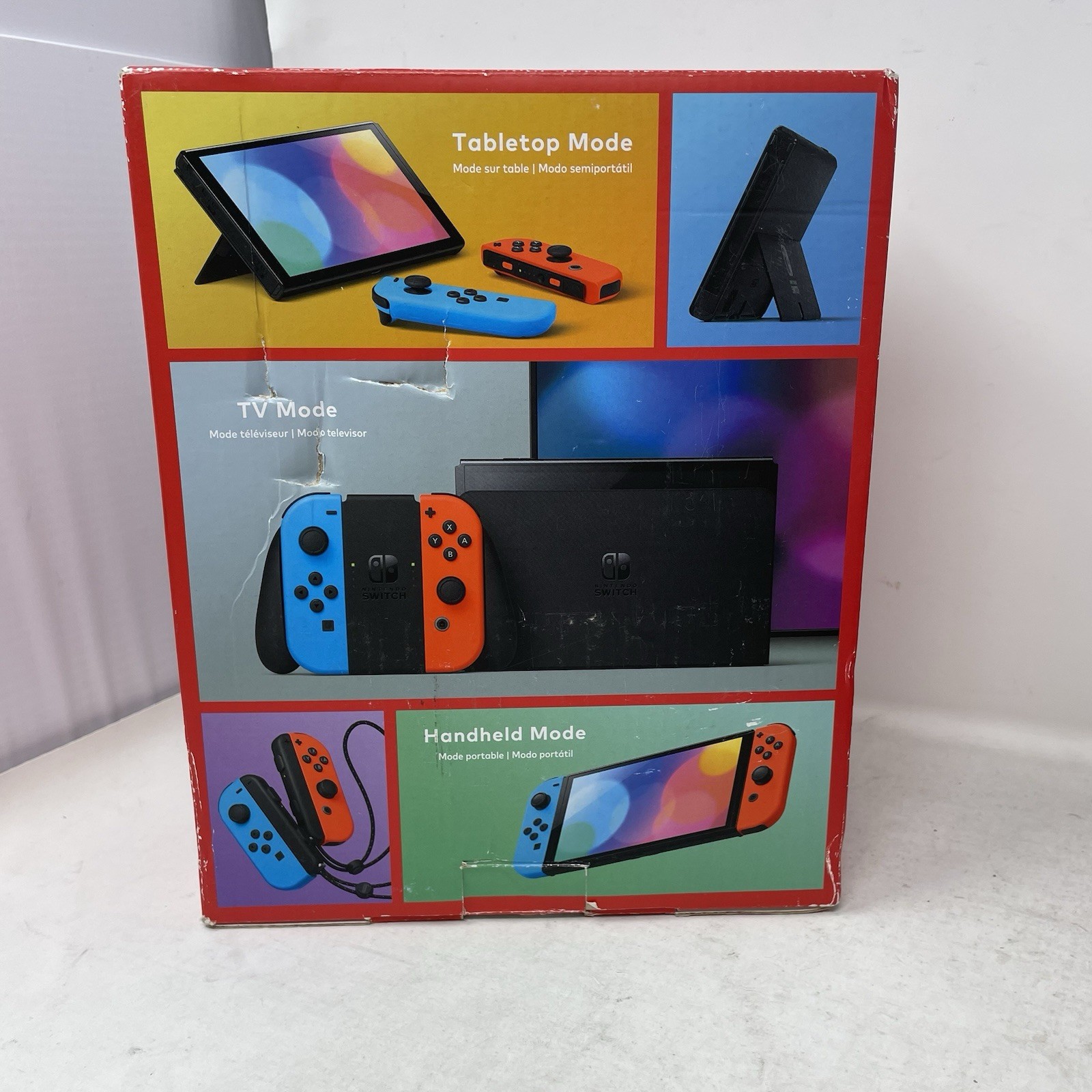 Nintendo Switch OLED Model HEG-001 Handheld Console – 64GB – Red & Blue
