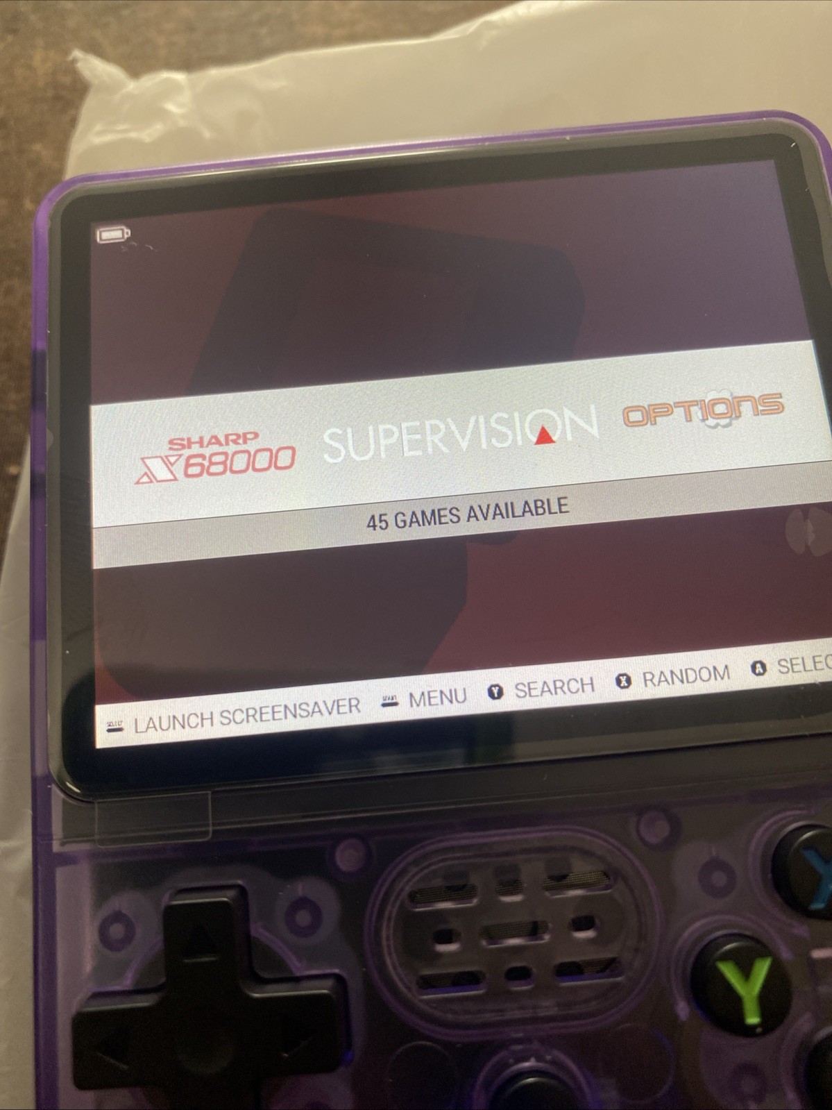 RK3326 Quad Core Handheld Game Console 128G With Built-in Games, Purple