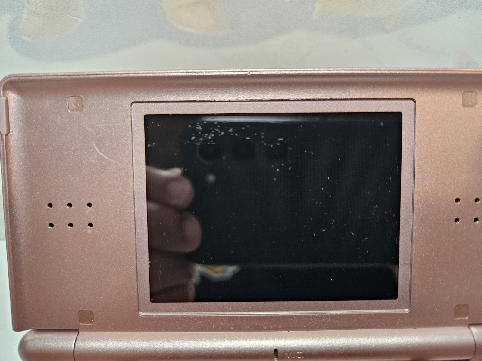 Nintendo DS Light Metallic Rose Pink USG-001 Handheld Console w/ Charger Tested