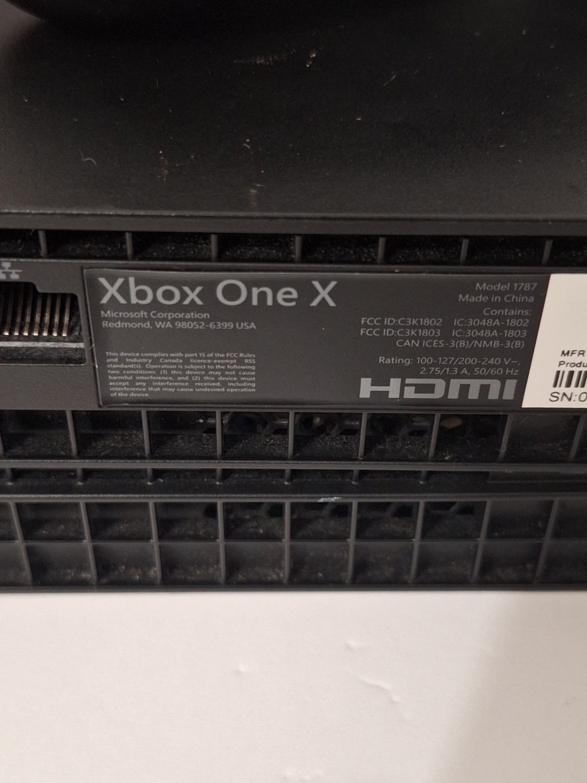 Microsoft Xbox One X Console 1TB 1787 BUNDLE 2 Controllers, Power Cords, 5 Games