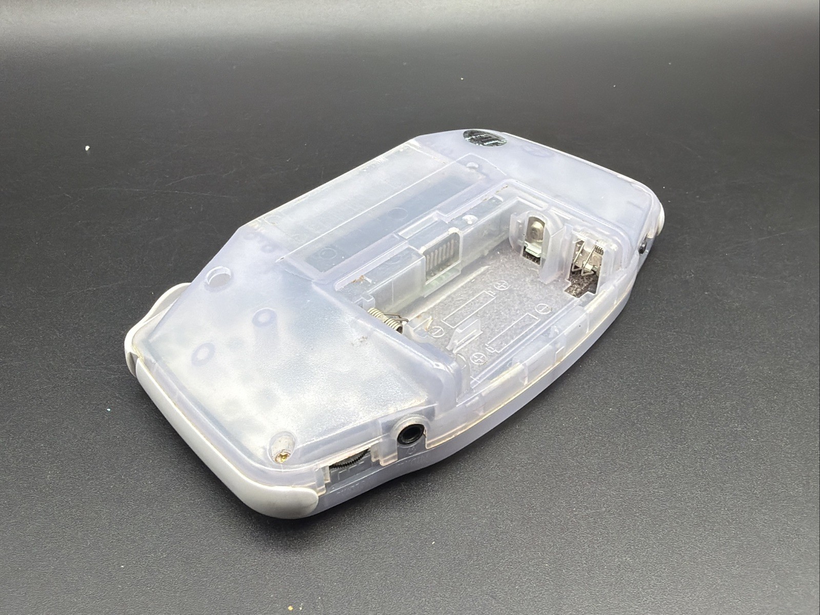 Nintendo Game Boy Advance Console System Clear Glacier Works No Battery Cover