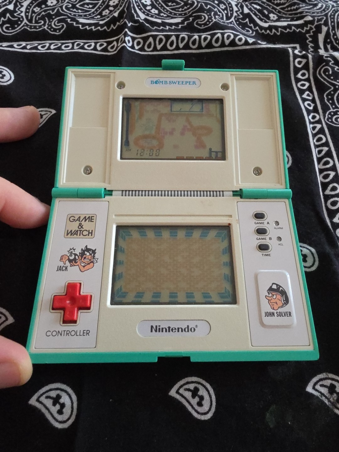 Nintendo Game & Watch Bomb Sweeper BD-62 1987 Multi Screen WORKING