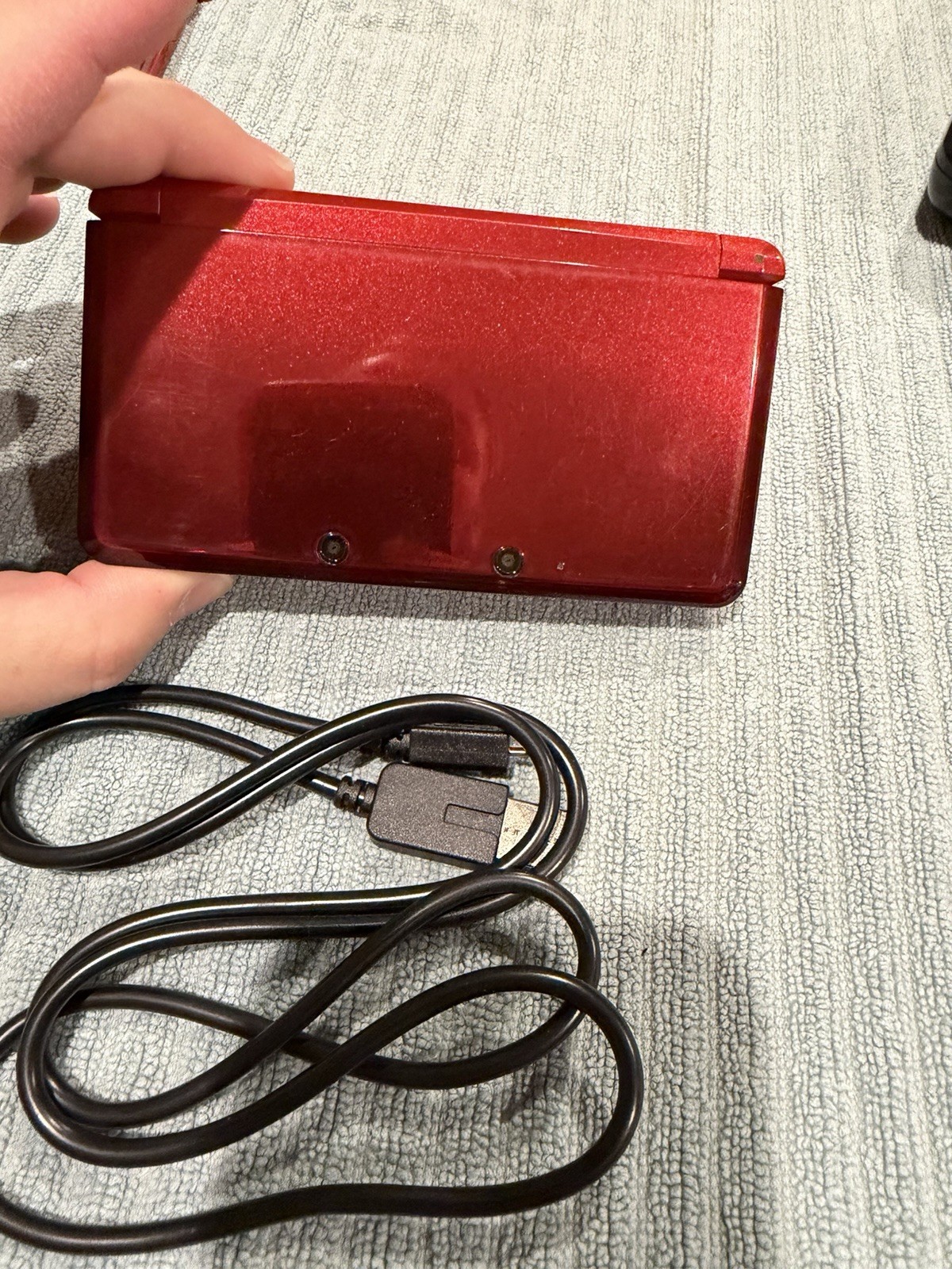 Japanese Nintendo 3DS System Red Working Us Seller With Charger Region Free G