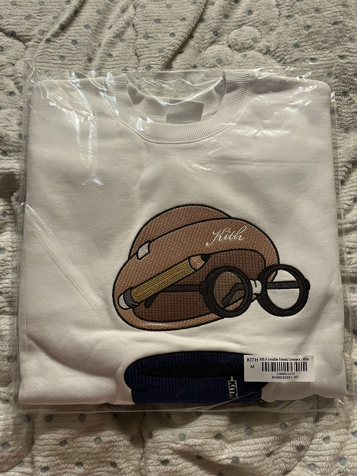 NEW KITH x Invisible Friends M Crewneck Sweater White Medium Mens NFT Limited Ed