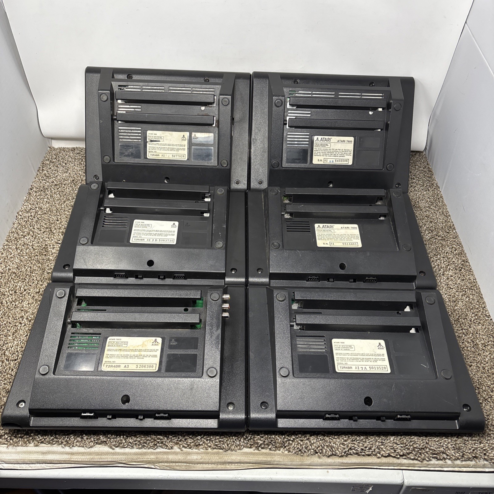 Atari 7800 Consoles Lot For Parts Or Repair Lot Of 6
