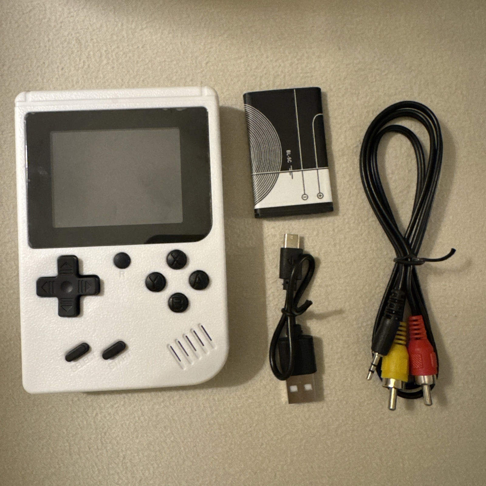 WHITE Game Box Plus 500 In 1 Handheld Game System/ Some Games Repeat/NEW!