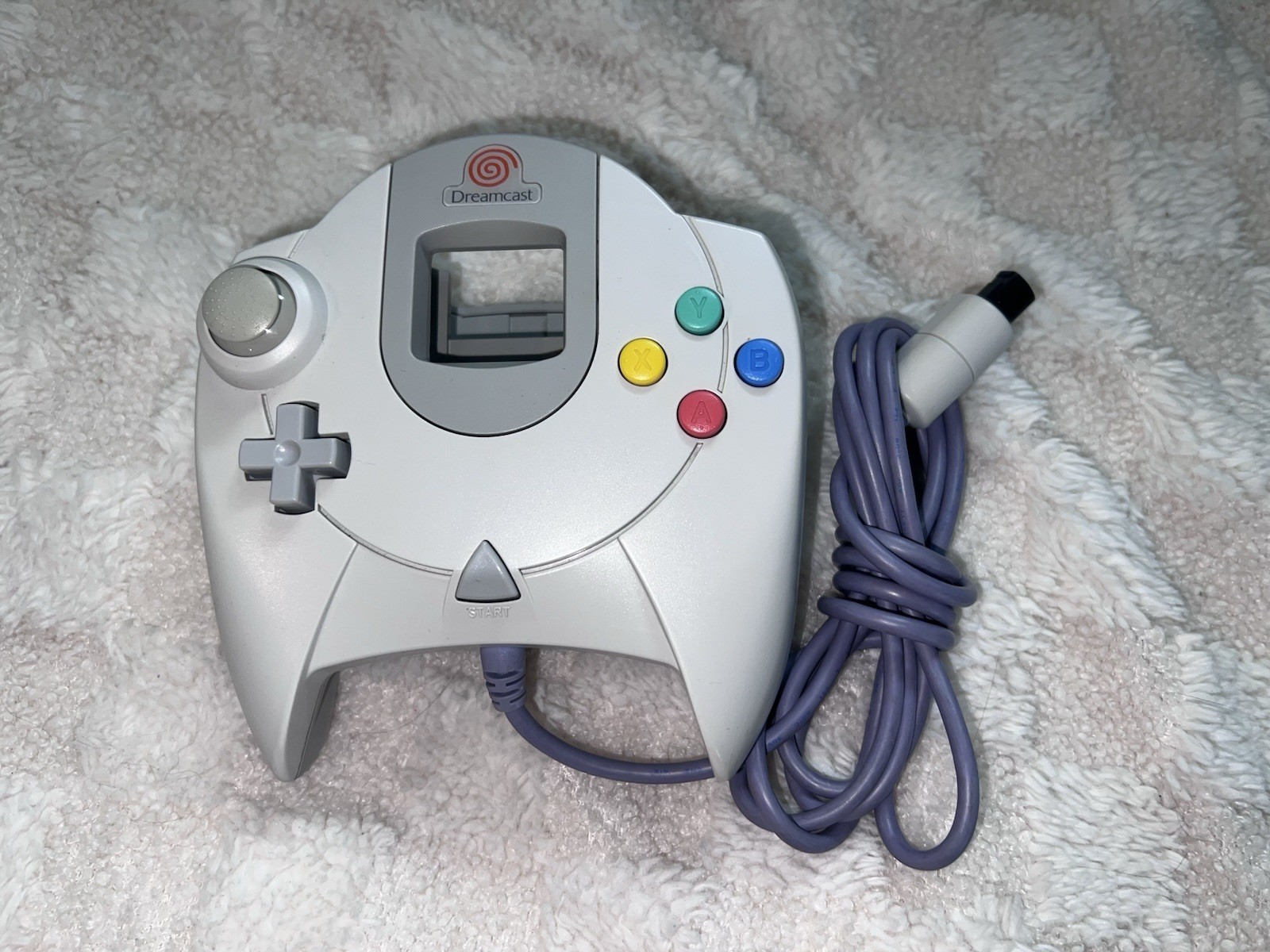 SEGA Dreamcast White Console TESTED WORKING w/ OEM Controller Cables Game AM Box