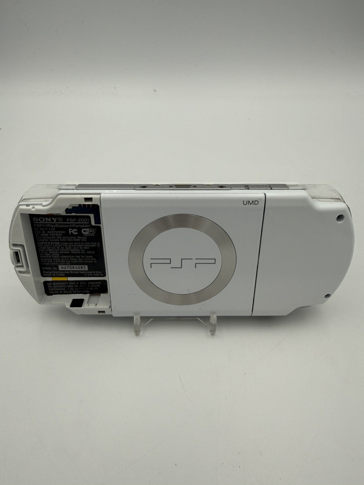 Sony PSP 2001 white Handheld Console FOR PARTS OR REPAIR (NO BATTERY) – Read