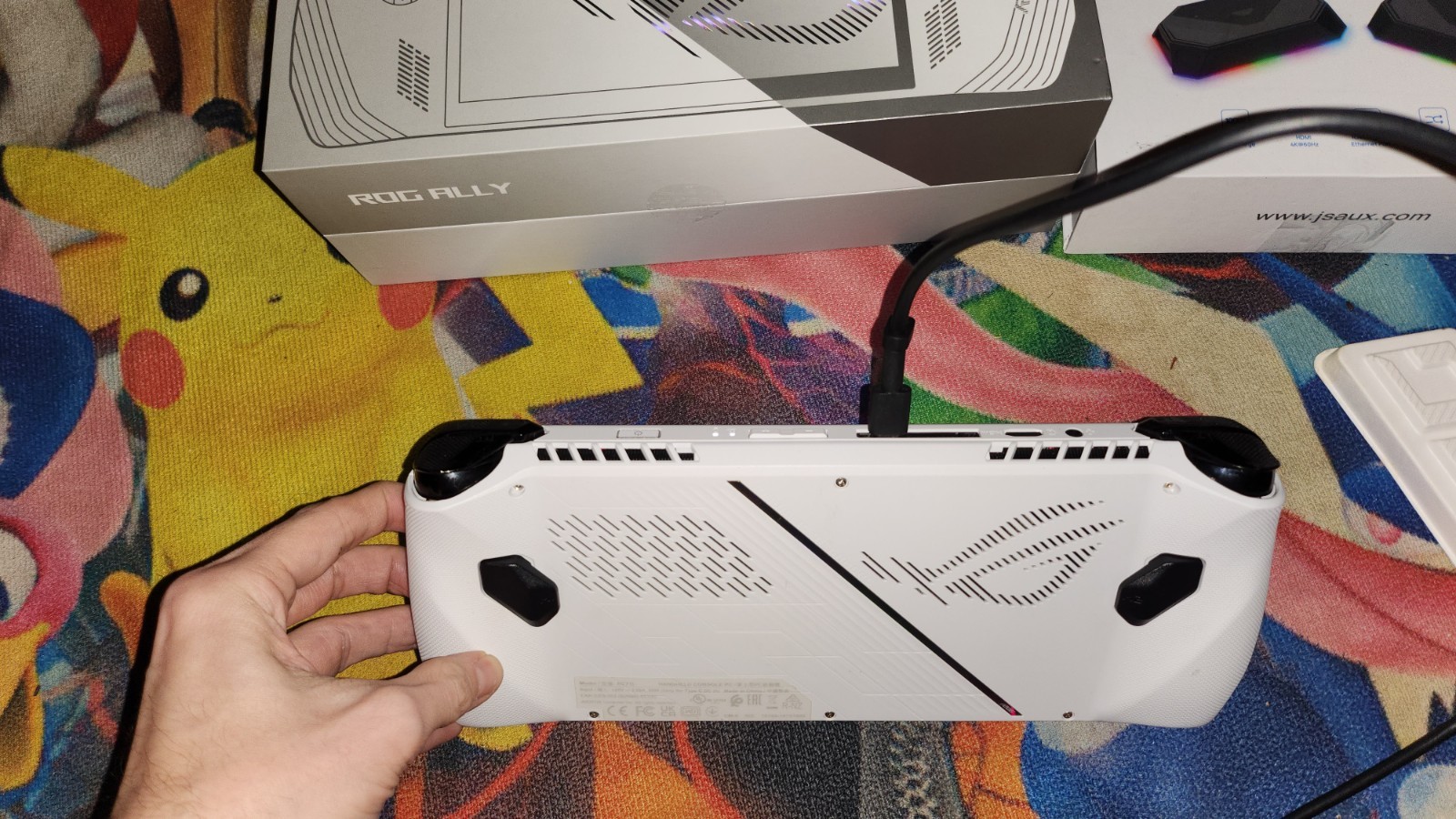 ASUS ROG Ally 7in 512GB White Gaming Handheld Console Upgraded Factory Reset