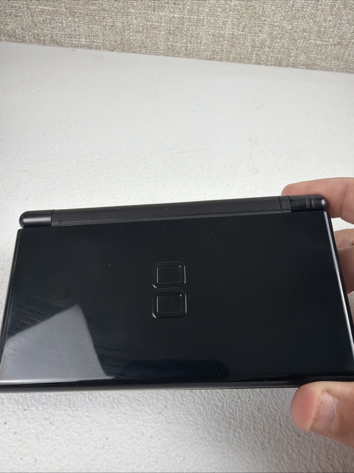 Nintendo DS Lite Onyx Black USG-001 Console Only No Charger Or Stylus Tested