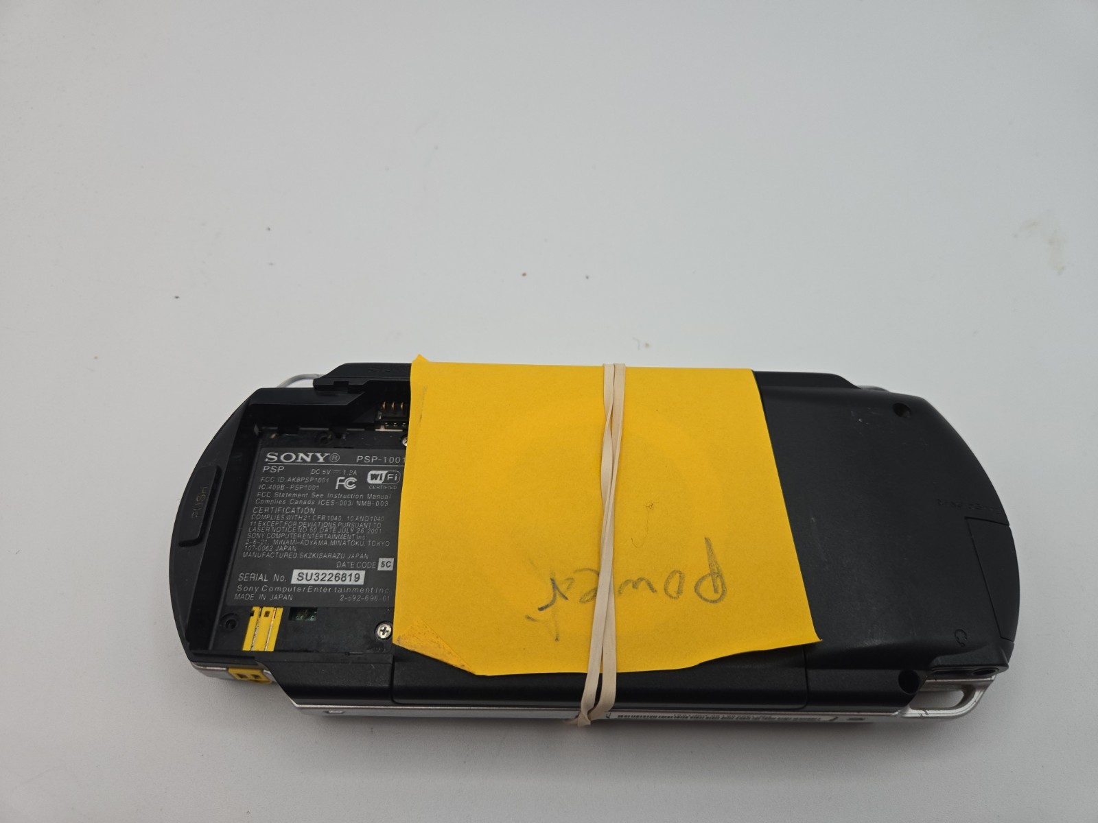 Sony PlayStation Portable PSP-1001 – Black; Parts/Repair No Power
