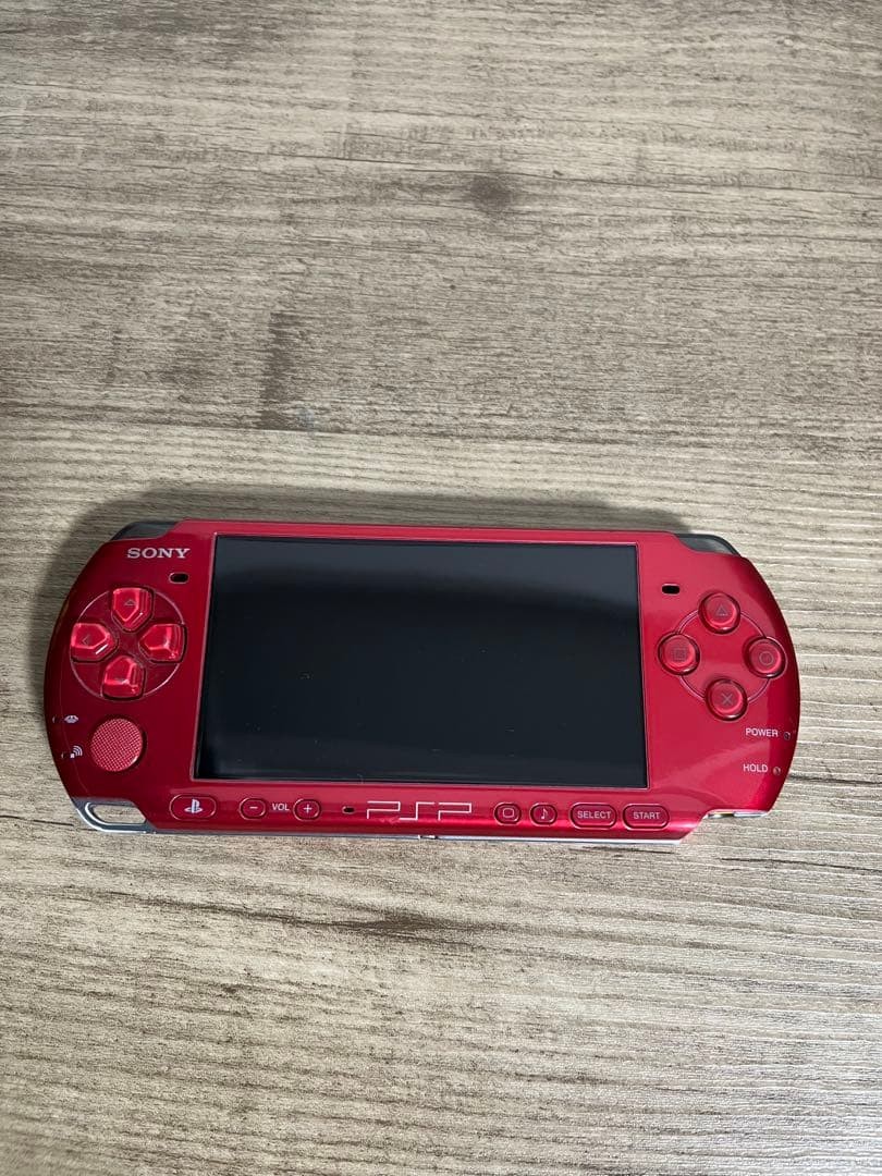PSP Operation Confirmed Sony Ps3000 Body Red With Memory Card Japan