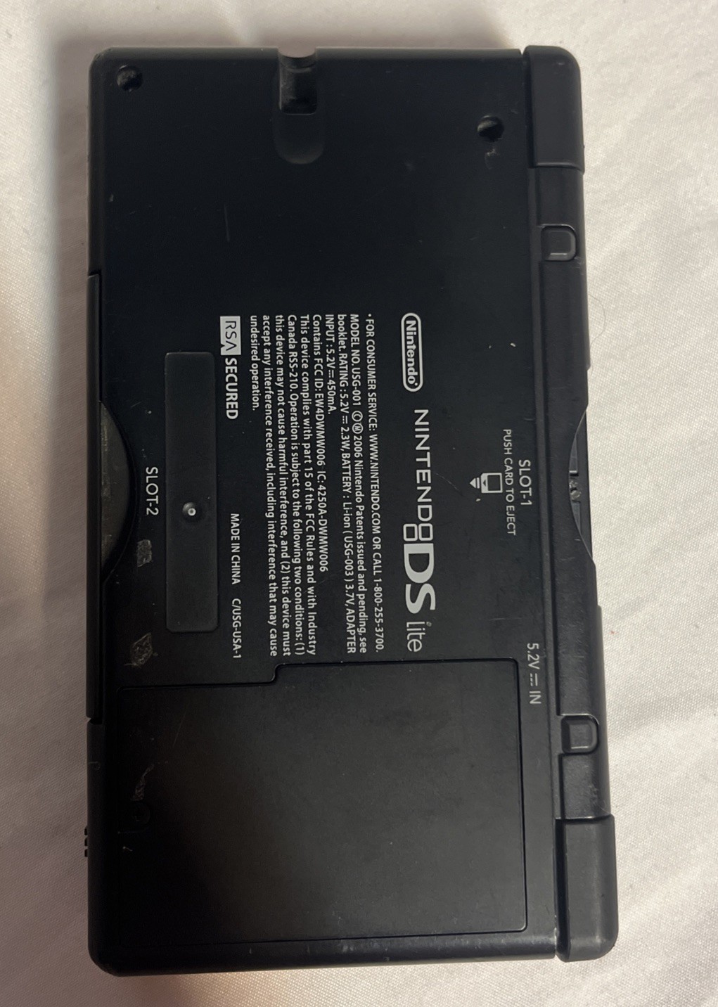 Nintendo DS Lite Handheld Console Red/Black Tested *Needs Stylus*