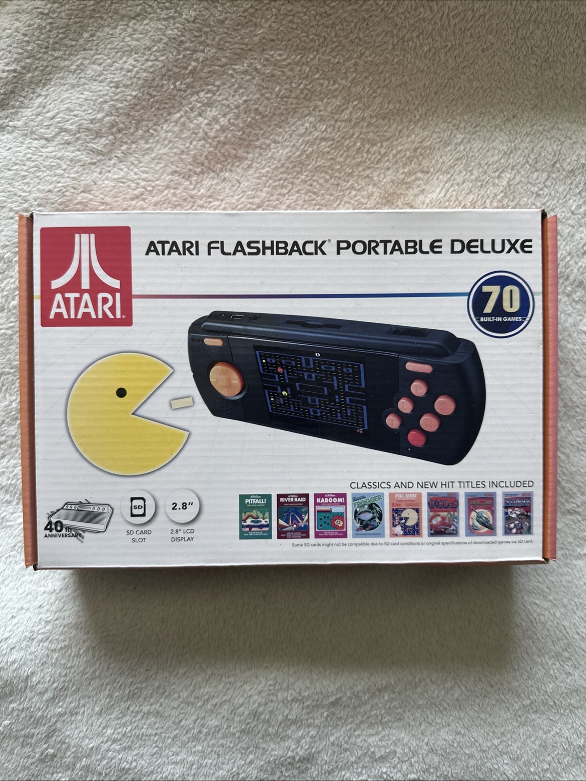 Atari Flashback Portable Deluxe 70 Built In Games 2.8 Inch LCD SD Card Slot