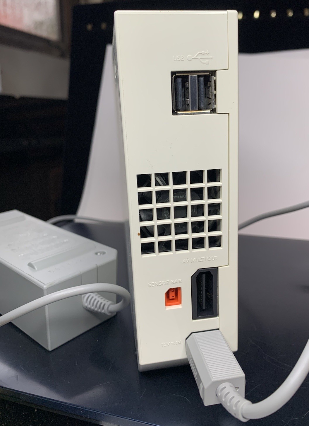 Nintendo Wii Console White RVL-001 (USA) Gamecube Port Power AV Cord 2006 Tested