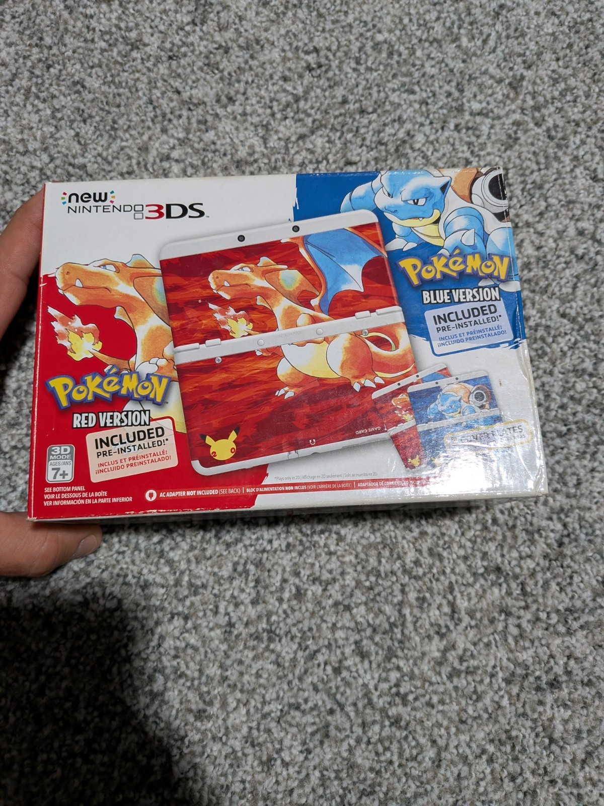 Nintendo «New» 3DS Pokemon 20th Anniversary w/ Box Faceplates 4GB Wi-Fi