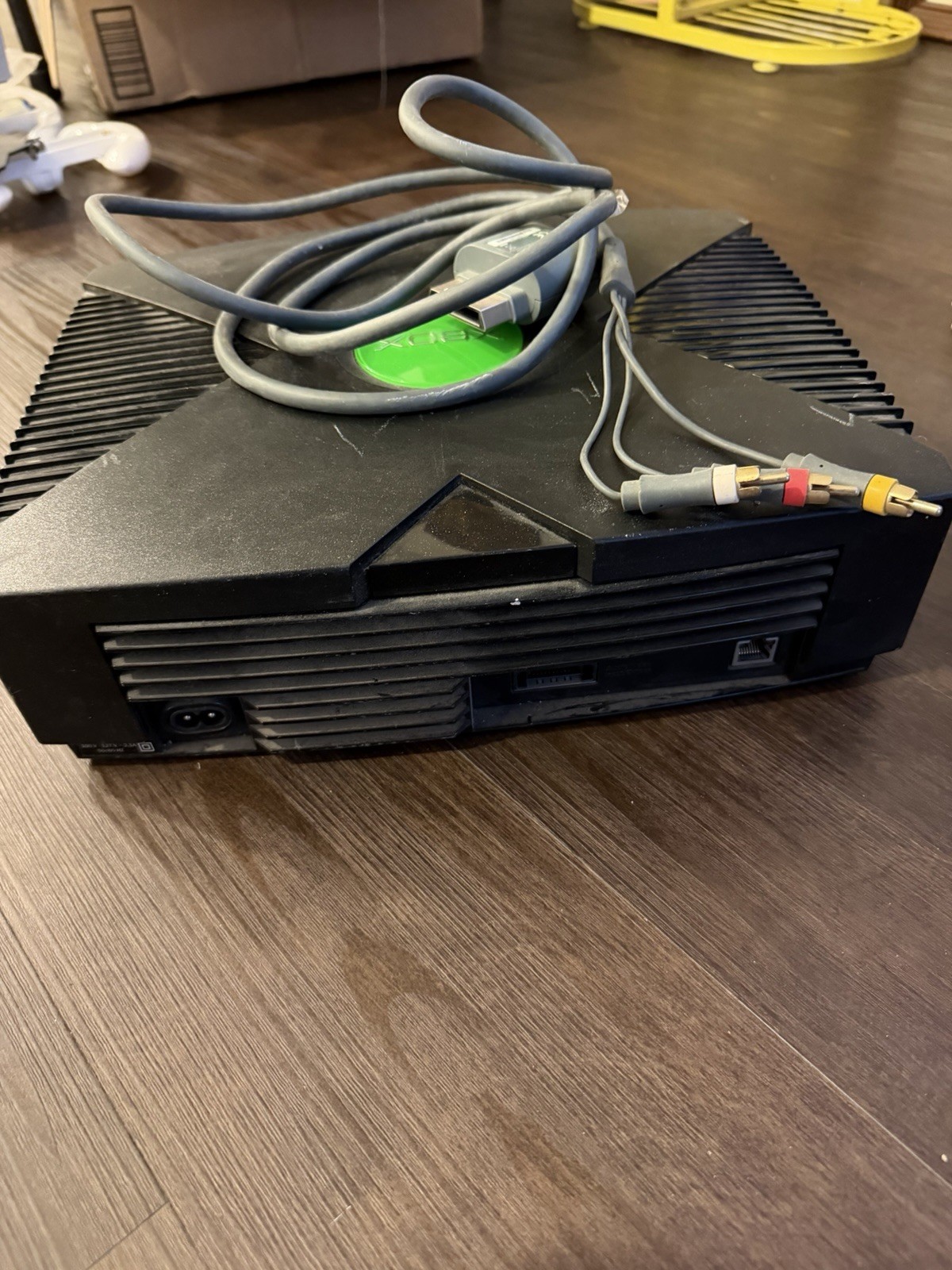 Microsoft Original Xbox Home Console Black/Green Ethernet UNTESTED