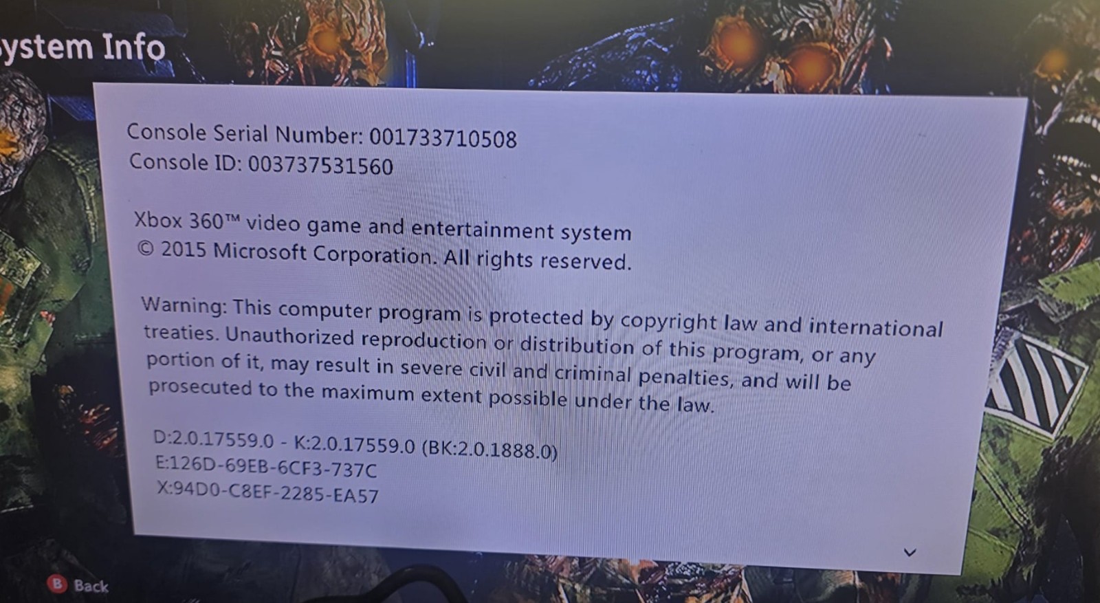 Microsoft Xbox 360 S Slim in black ONLY CONSOLE