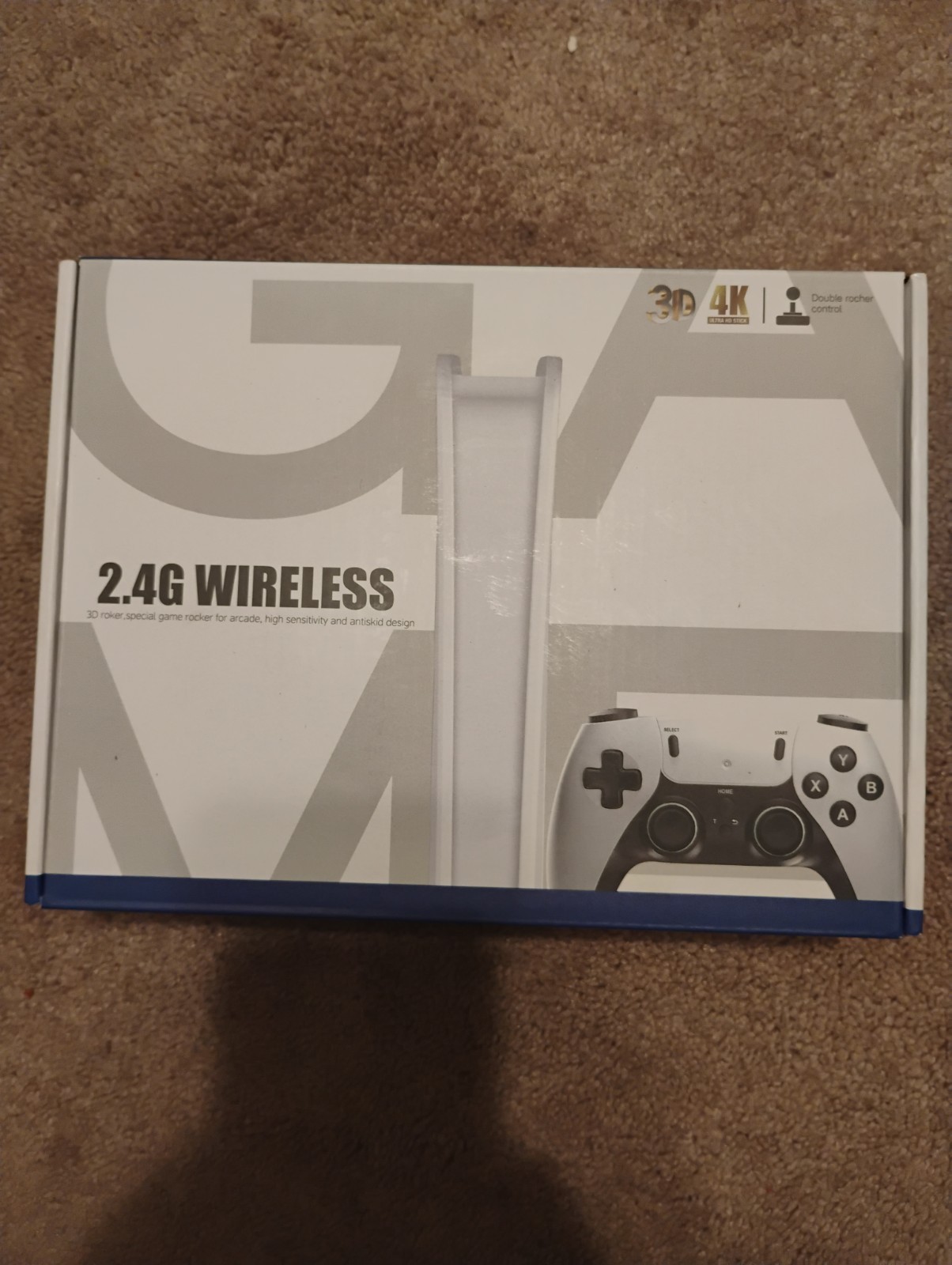 2.4G Wireless Home Console, 4K UHD, HDMI, Wi-Fi, 3D Audio, White/Black