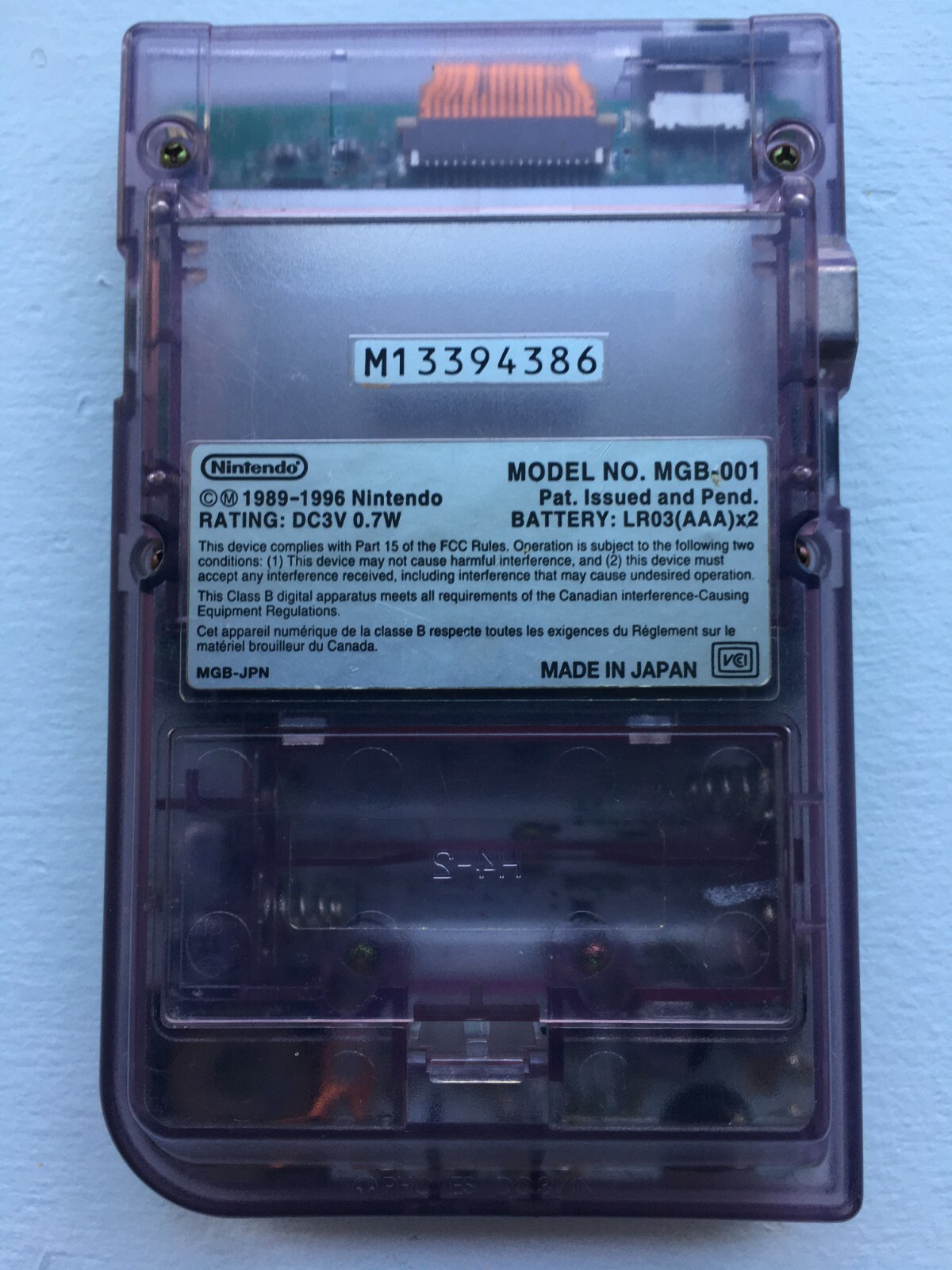 Nintendo Game Boy Pocket MGB-001 – Atomic Purple – OEM – Tested Working RARE!