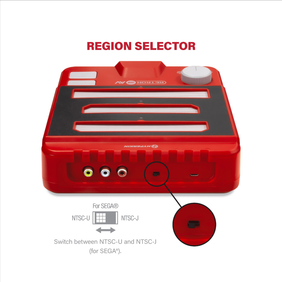 Hyperkin RetroN 3 AV Console for NES, SNES,Super Famicom, Genesis/Mega Drive Red