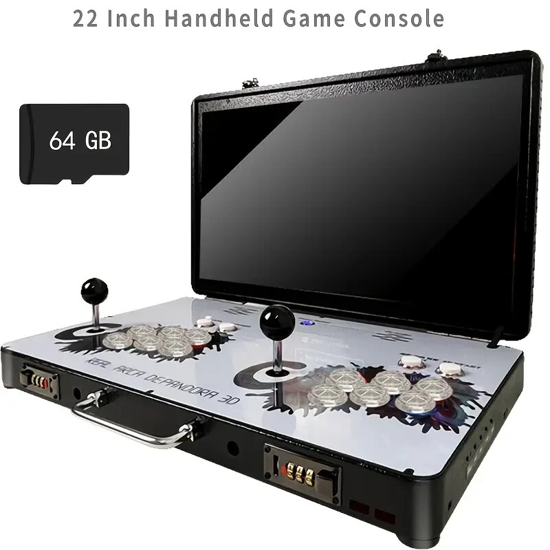 Arcade Game-System. Durable-briefcase. FHD 3D-Series. (4 players).