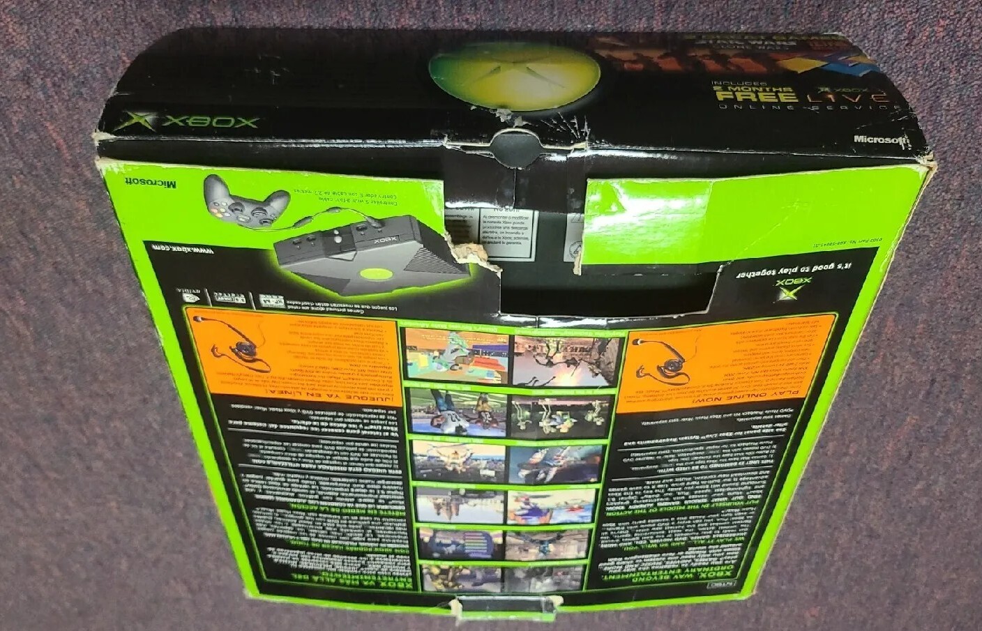 Original Microsoft Xbox Console System Stars Wars The Clone Wars Tetris World