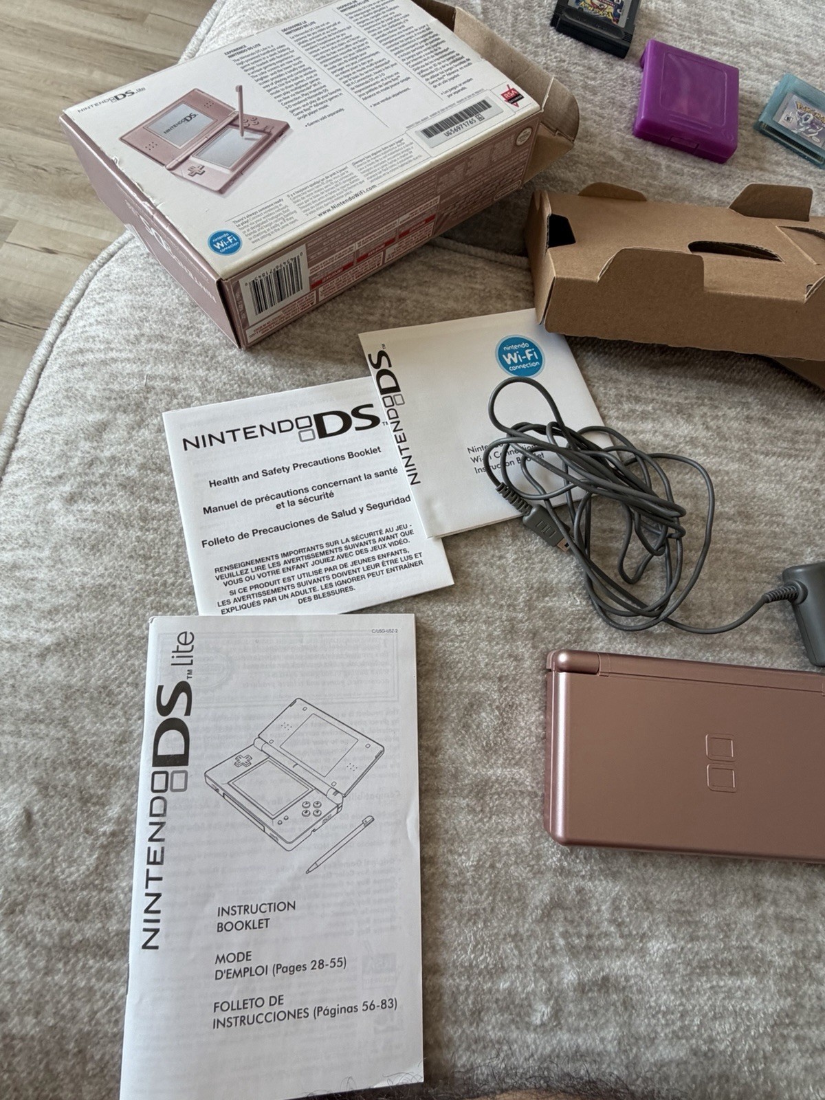 Nintendo DS Lite Coral Pink Handheld Console – CIB Complete