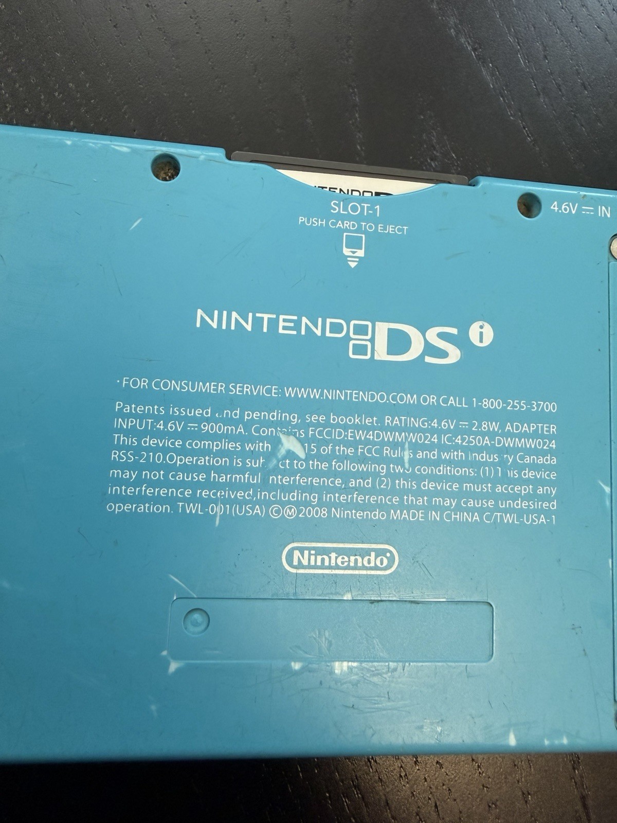 Nintendo DSi Handheld Game Console TWL-001 Aqua Blue w/Mario Kart *Read*