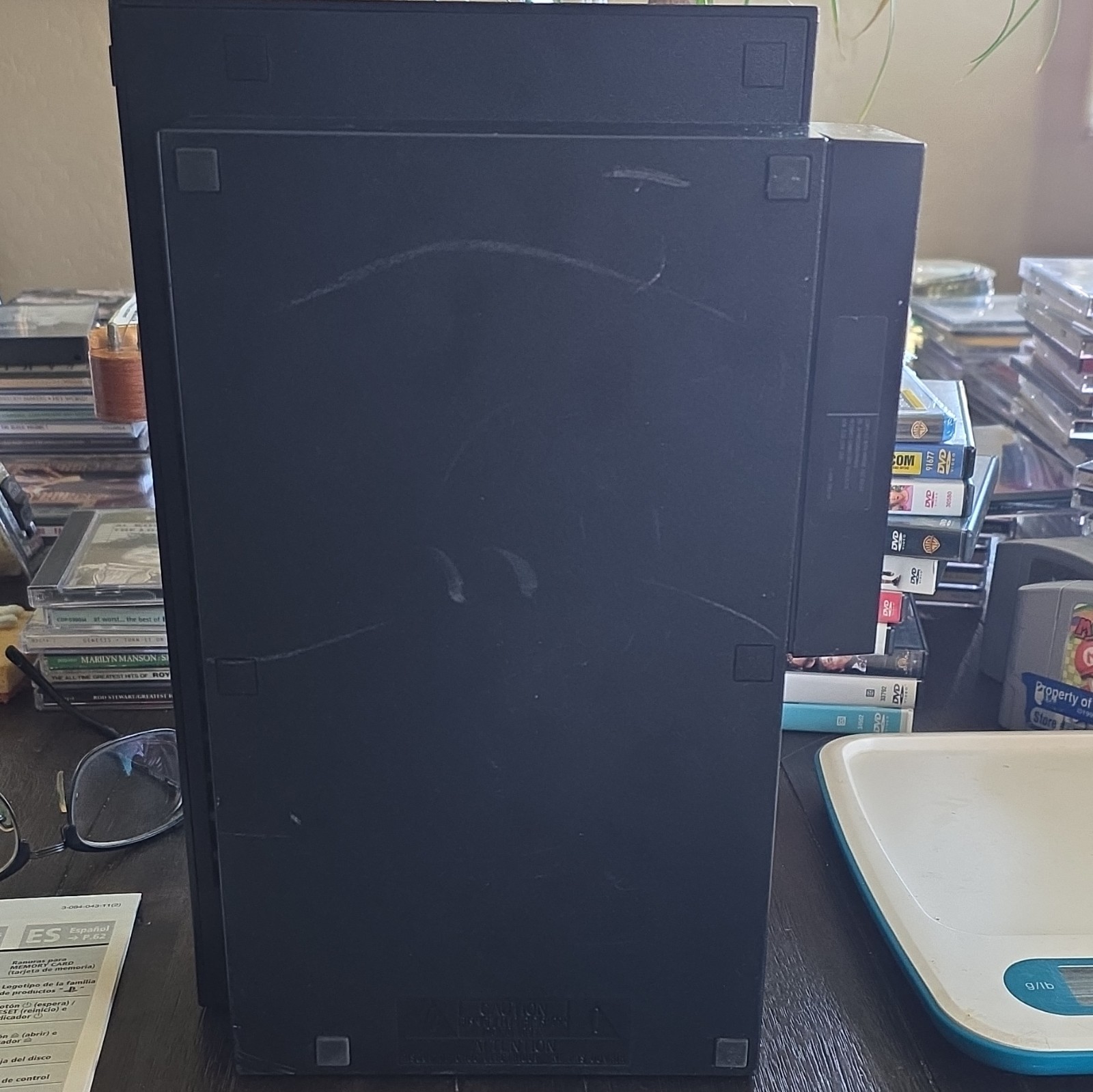 UNTESTED Sony PlayStation 2 Console w/ Network Adaptor Disc, Manual