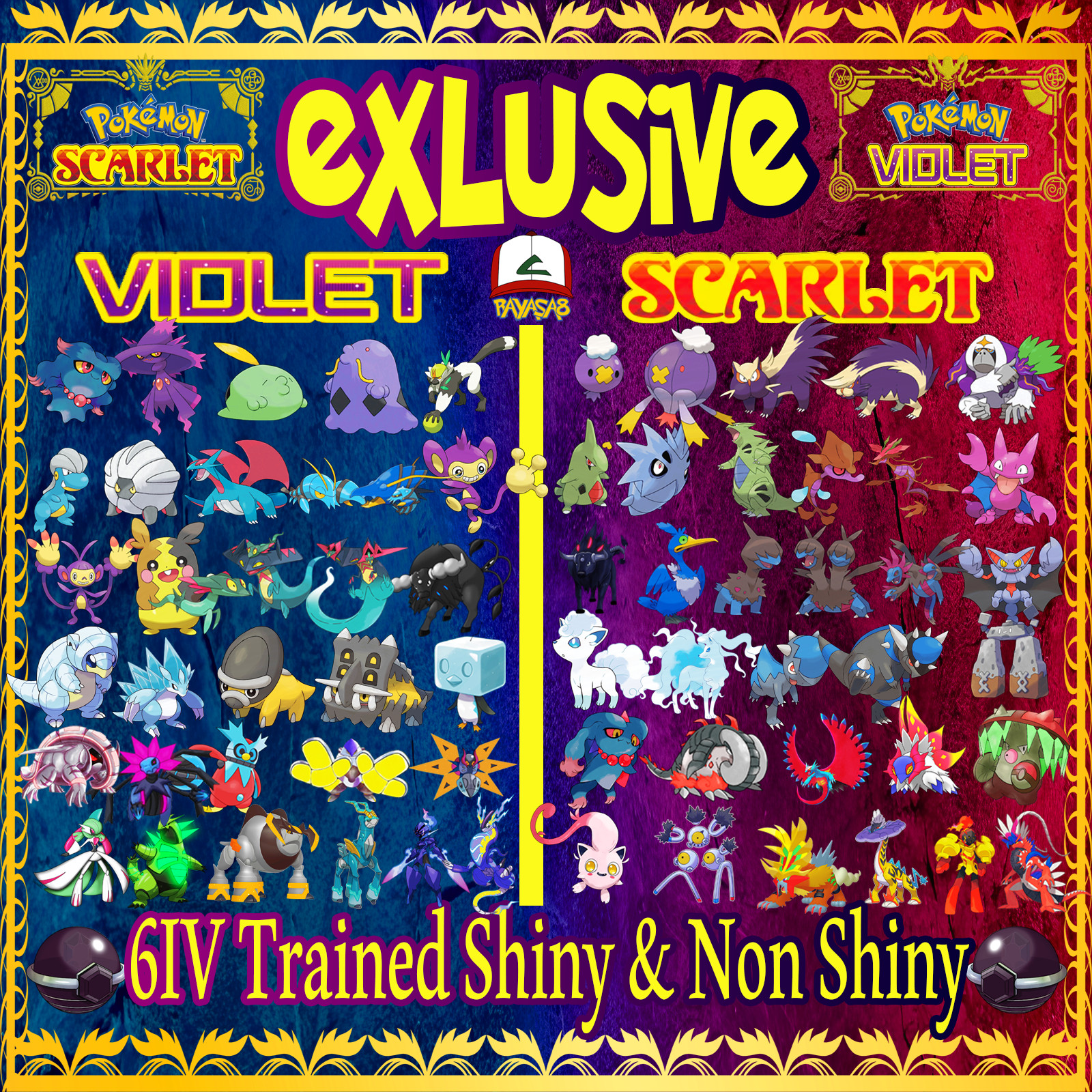 Exclusives Pokemon Scarlet and Violet 6iv Shiny and Free Master Balls🌟