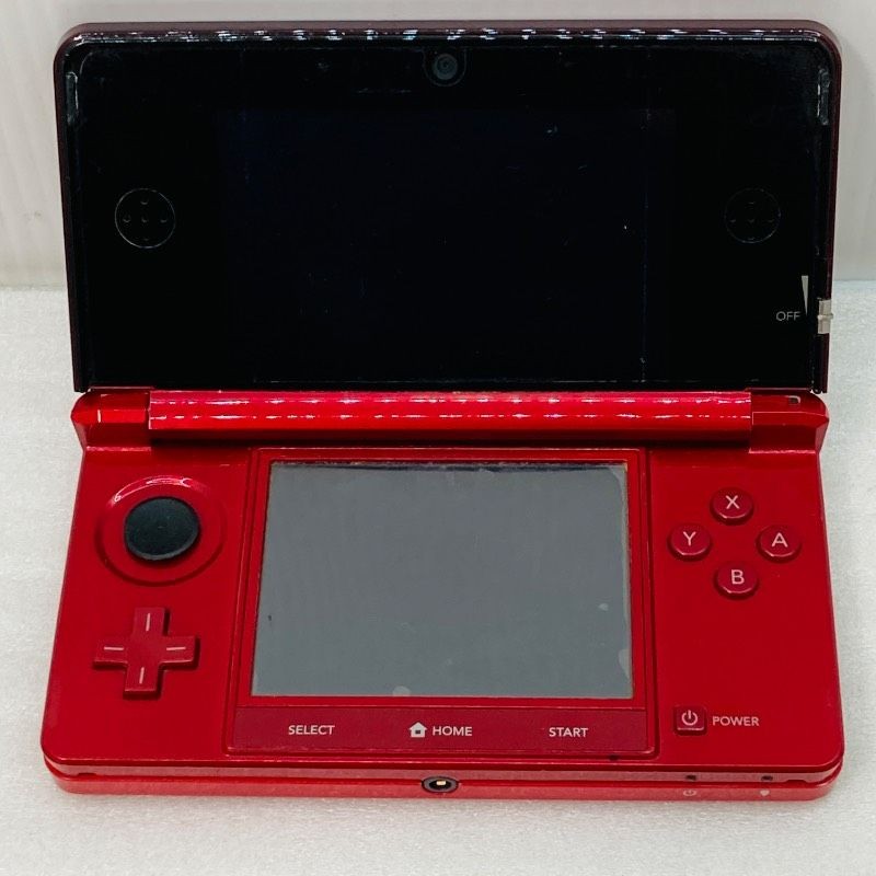 Nintendo 3DS CTR-001 Metallic Red Console Tested Working Charger SD Stylus