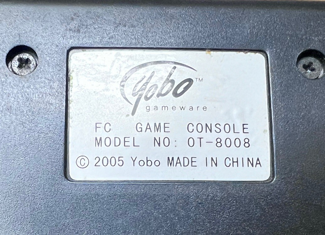 Yobo Gameware FC Game Console OT-8008 2005 Gray Silver Controller Working