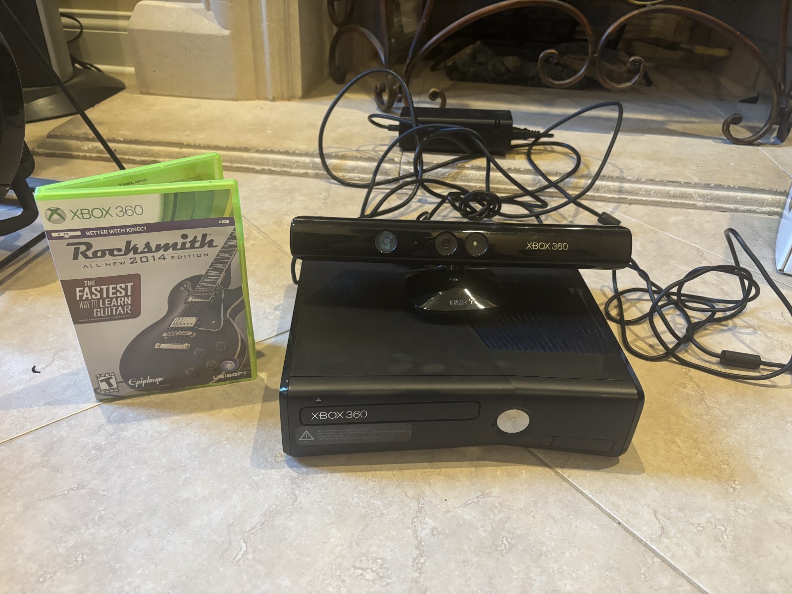 Microsoft Xbox 360 S Gaming Console.and Kinect – Black (Tested) (No Controller)