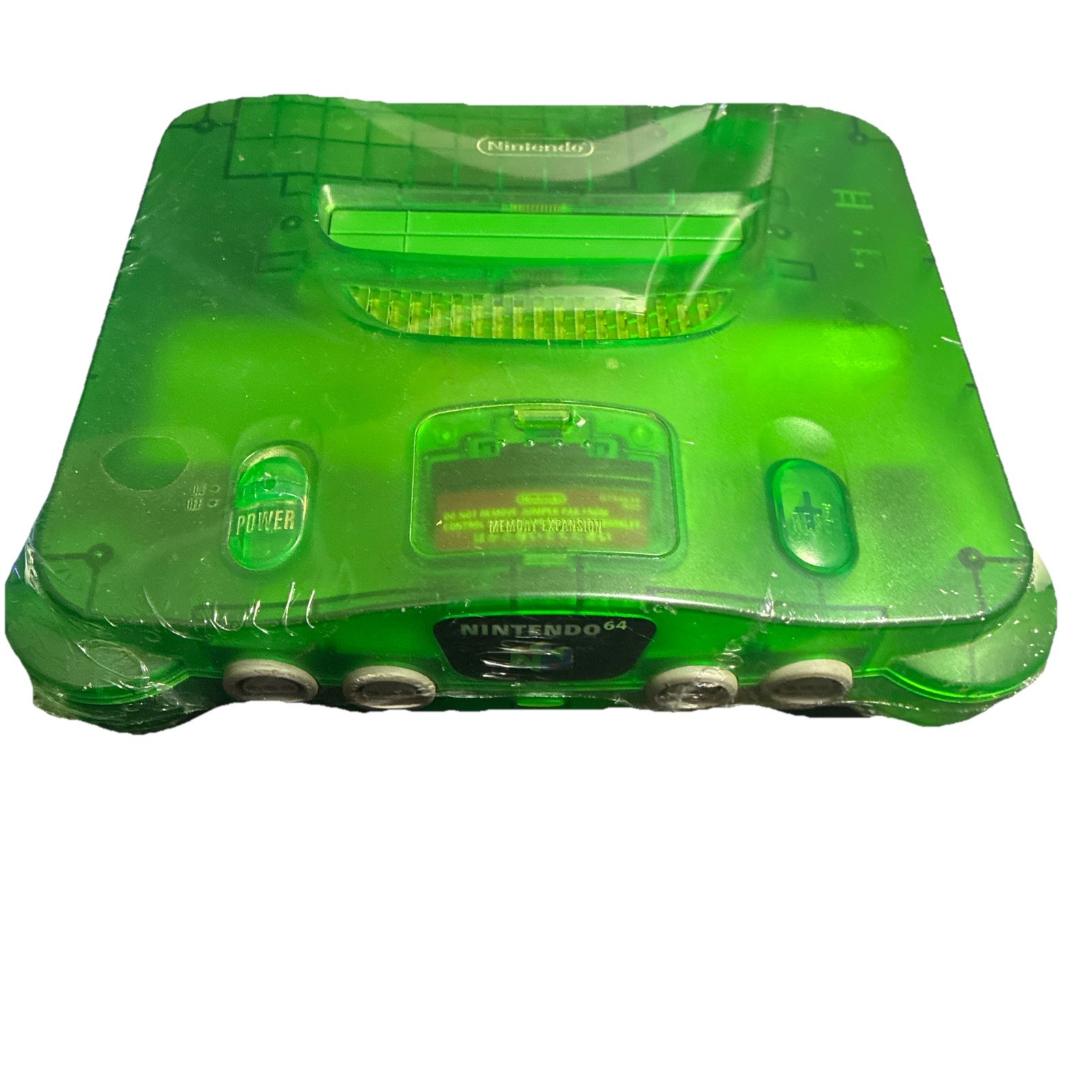 Nintendo N64 Funtastic Jungle Green Console Only OEM US NUS-001 jumper Pak