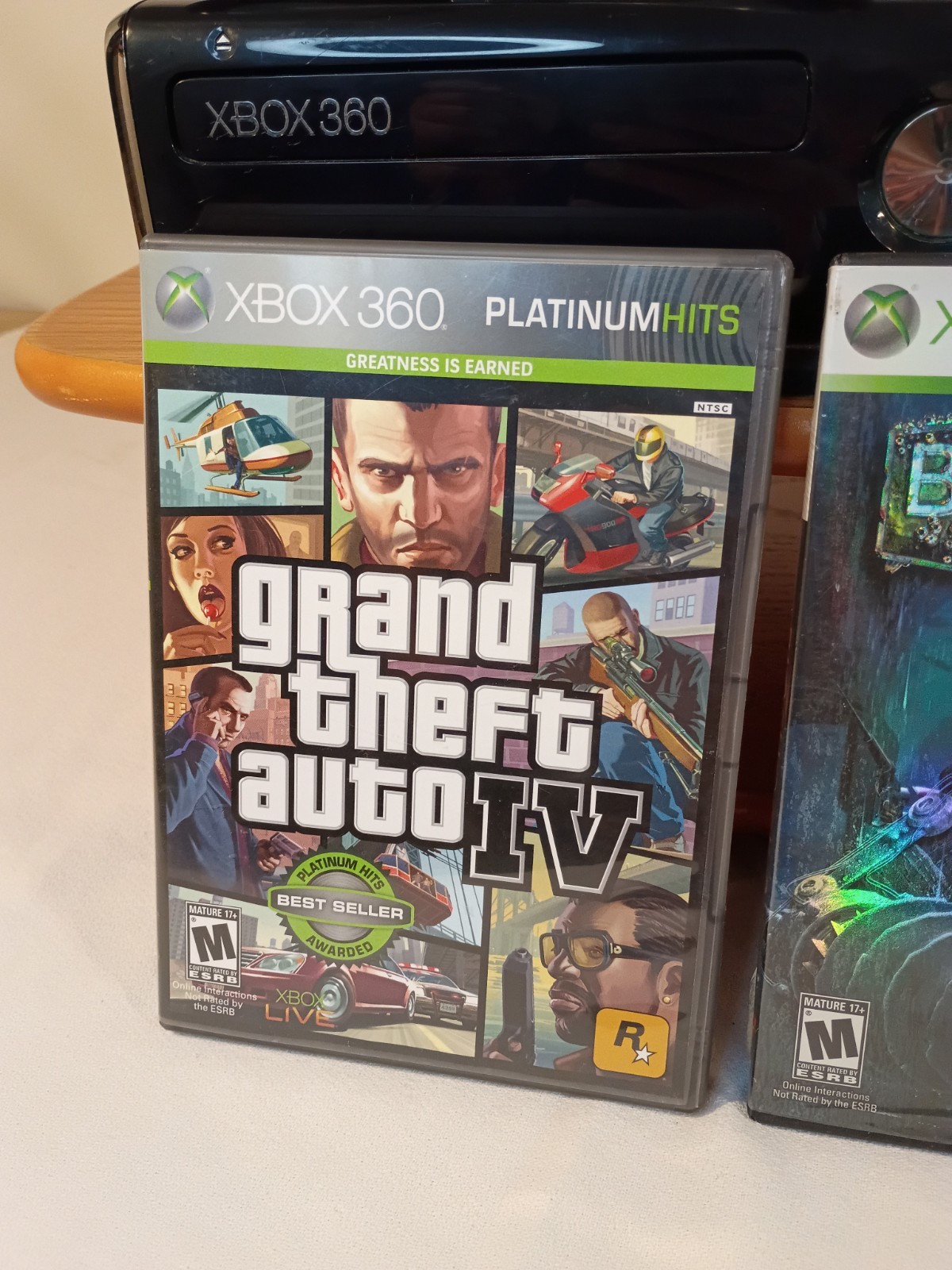 🔥Xbox 360 S Slim 1439 Bundle 7 Games 2 Controllers Fully Tested Works Great