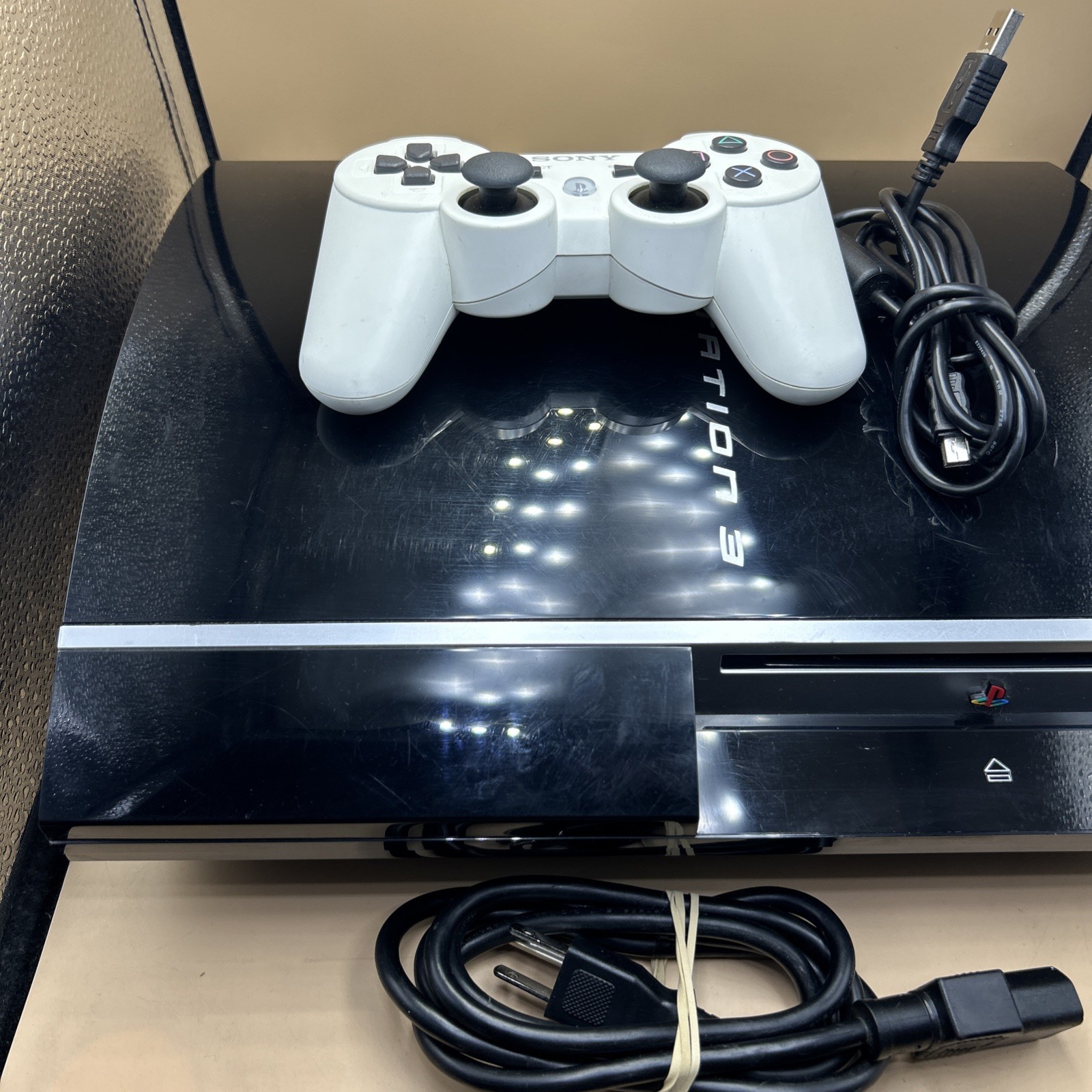 SONY PLAYSTATION 3 SYSTEM 40GB CECH-H01 LOW FIRM 2.0 PS3 Tested