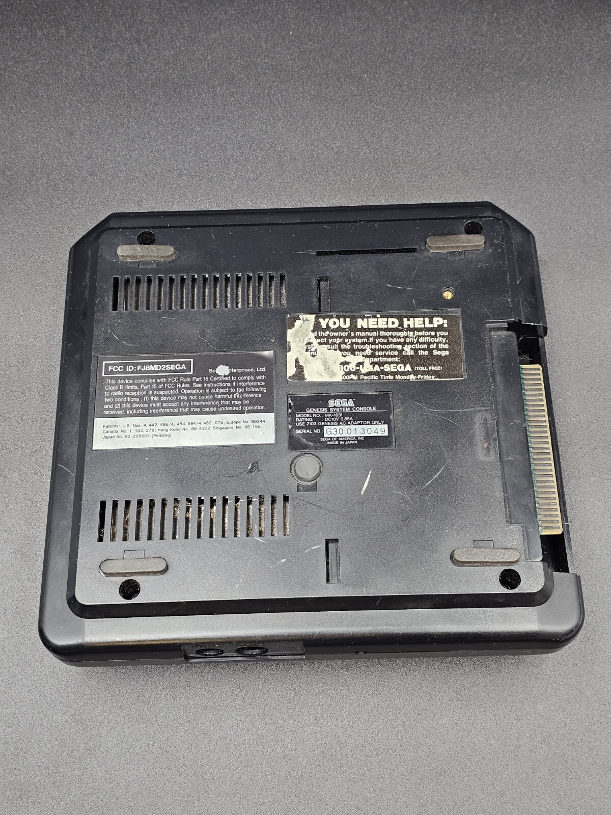 SEGA GENESIS Model 2 Console Tested Working MK-1631 System w/ OEM Controller