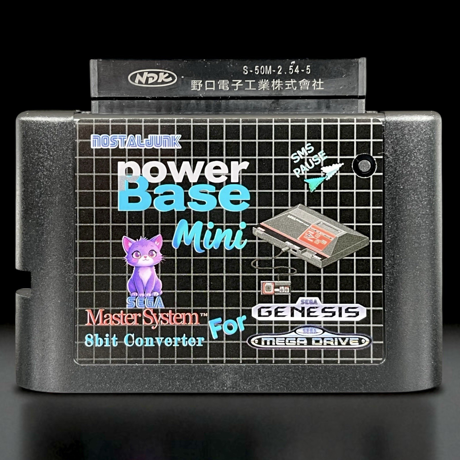 Sega Genesis (Mega Drive) to Master System Adapter Power Base Converter Mini