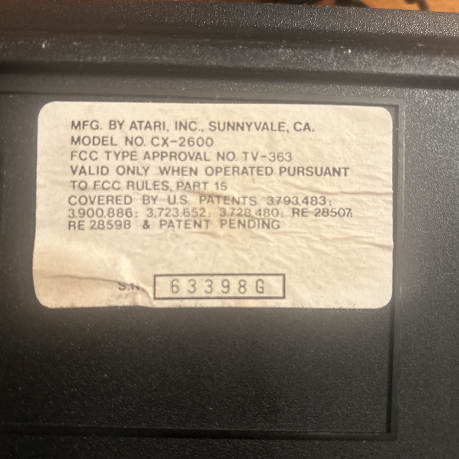 Atari CX-2600 Heavy Sixer Video Console Sunnyvale USA Games & Controllers Tested