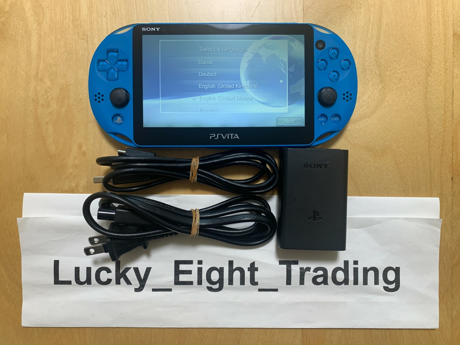 PS Vita Aqua Blue PCH 2000 Za23 Console Charger PSV Slim [CC]