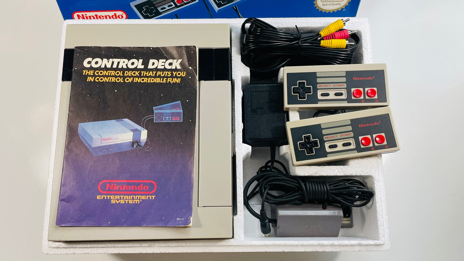 NES Nintendo Control Deck Console Complete in Box CIB Working Clean & Restored