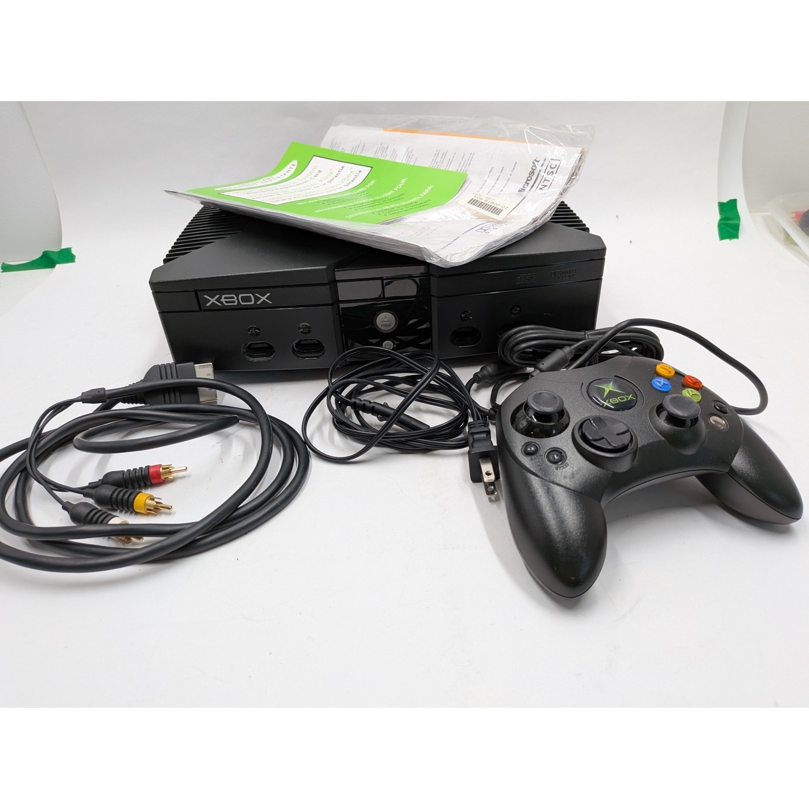 Microsoft Xbox Console Bundle Original Box Controller 3 Games Shark Tale Nemo