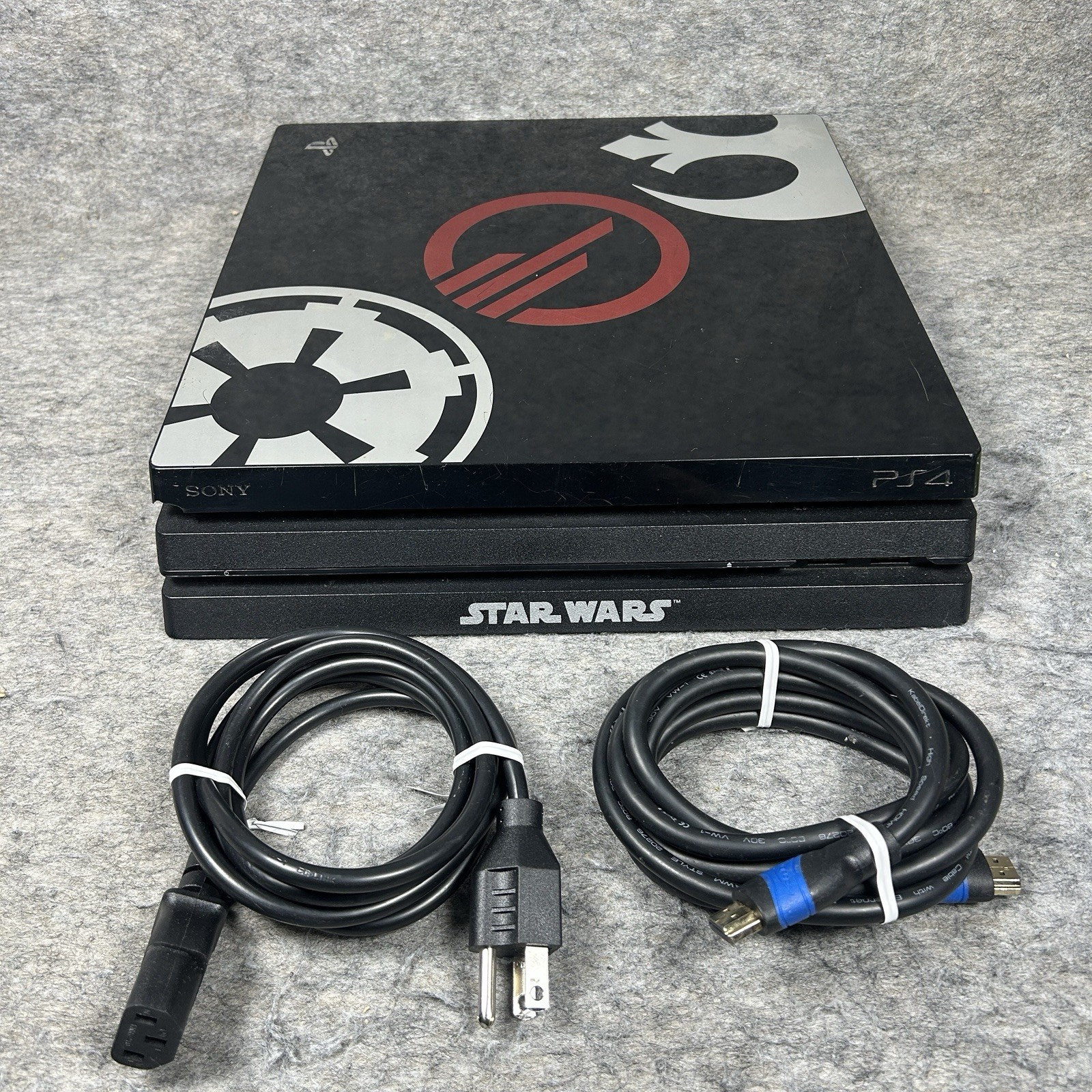 Sony PlayStation 4 Pro 1TB Star Wars Console Only CUH-7115B W/ Cords LOUD FAN