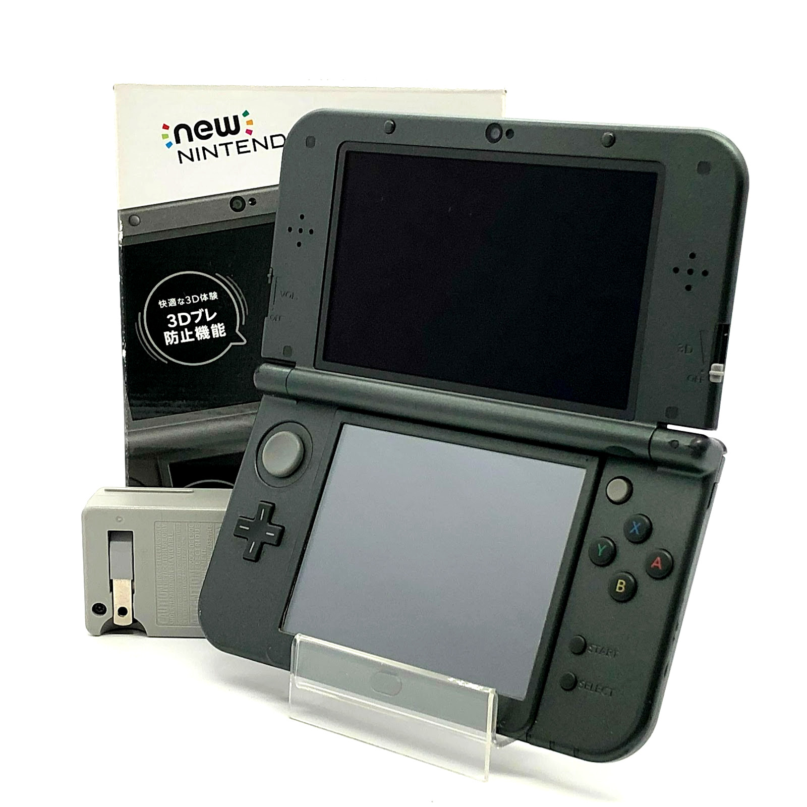 New Nintendo 3DS LL XL Console Dual IPS Metallic Black w/ Charger&Box Near Mint
